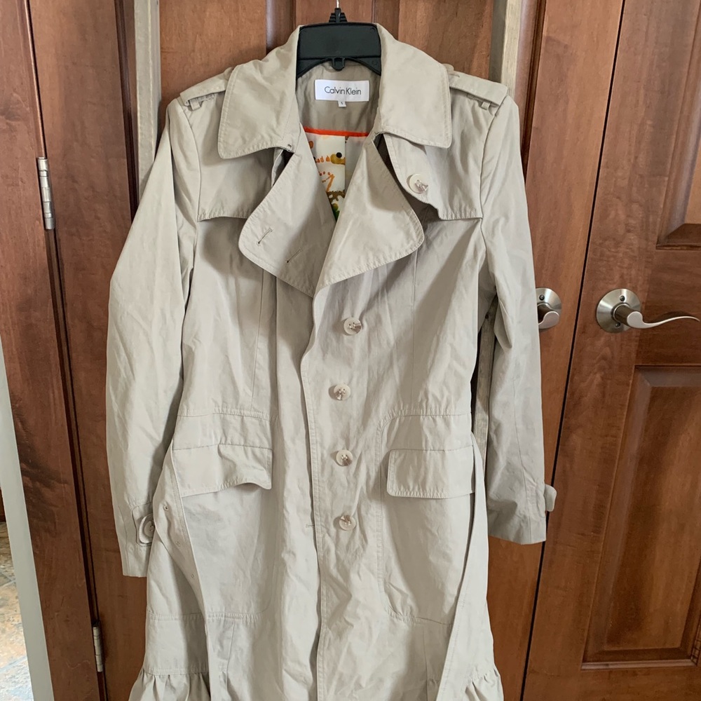 Calvin Klein Lined Rain Coat with Belt BNWOT